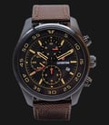 Expedition EXF-6677-MCNIPBABO Man Black Dial Brown Canvas Strap-0
