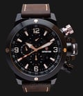 Expedition EXF-6684-MCLIPBA Man Black Dial Brown Leather Strap-0