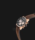 Expedition EXF-6685-MCLRGBA Chronograph Man Black Dial Brown Leather Strap-1