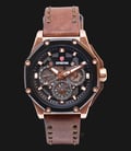 Expedition E 6686 BF LRGBA Ladies Black Dial Brown Leather Strap-0
