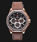 Expedition E 6686 BF LTRBA Ladies Black Dial Brown Leather Strap-0