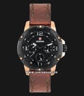 Expedition E 6698 BF LBRBA Sport Ladies Black Dial Brown Leather Strap-0