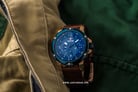Expedition E 6698 BF LURBU Sport Ladies Blue Dial Brown Leather Strap-1