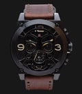 Expedition EXF-6699-MCLIPBABO Chronograph Man Black Dial Brown Leather Extra Skull Bracelet-0