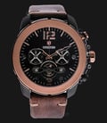 Expedition EXF-6715-MCLBRBO-SET Man Black Dial Brown Leather Strap-0
