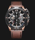 Expedition E 6760 MC LBRBABA Chronograph Men Black Dial Brown Leather Strap-0