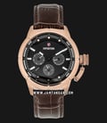 Expedition E 6765 BF LRGBA Ladies Black Dial Brown Leather Strap-0