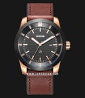 Expedition E 6773 MD LBRBA Man Black Dial Brown Leather Strap-0