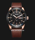 Expedition E 6773 ME LBRBA Men Black Dial Brown Leather Strap-0