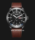 Expedition E 6773 ME LEPBA Men Black Dial Brown Leather Strap-0