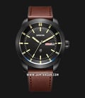 Expedition E 6773 ME LIPBAIV Men Black Dial Brown Leather Strap-0