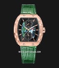 Expedition E 6782 BF LRGBAGN Ladies Mother Of Pearl Dial Green Leather Strap-0