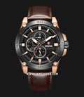 Expedition E 6783 MF LBRBA Men Black Dial Brown Leather Strap-0
