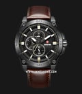 Expedition E 6783 MF LIPBAIV Men Black Dial Brown Leather Strap-0