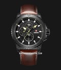 Expedition E 6785 MF LIPBAIV Men Black Dial Brown Leather Strap-0