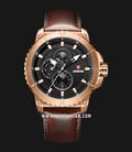 Expedition E 6785 MF LRGBA Men Black Dial Brown Leather Strap-0
