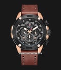 Expedition E 6787 MCLBRBA Chronograph Men Black Dial Brown Leather Strap-0