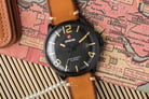 Expedition E 6789 MD LIPBAIV Men Black Dial Brown Leather Strap-3
