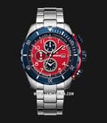 Expedition E 6795 MC BTURE Chronograph Men Red Dial Stainless Steel Strap-0