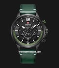 Expedition E 6796 MC LIPBAGN Chronograph Men Black Dial Green Leather Strap-0