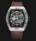 Expedition Automatic E 6800 MA LTPBABO Black Skeleton Dial Brown Leather Strap-0