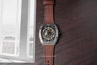 Expedition Automatic E 6800 MA LTPBABO Black Skeleton Dial Brown Leather Strap-2