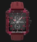 Expedition Ladies E 6808 MF RIGBARE Black Dial Red Rubber Strap-0