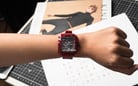 Expedition Ladies E 6808 MF RIGBARE Black Dial Red Rubber Strap-6