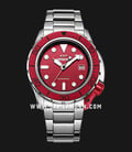 Expedition Automatic E 6809 MA BSSRE Men Red Dial Stainless Steel Strap + Extra Nylon Strap-0
