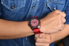 Expedition Automatic E 6819 MA NIPRE Water Resistant 200M Men Red Dial Nylon Strap-6
