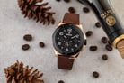 Expedition Modern Classic E 6823 MF LBRBA Men Black Dial Brown Leather Strap-3