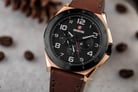 Expedition Modern Classic E 6823 MF LBRBA Men Black Dial Brown Leather Strap-4