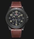Expedition Modern Classic E 6823 MF LIPBAIV Men Black Dial Brown Leather Strap-0