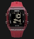Expedition Ladies E 6827 MH RIPBARE Digital Dial Red Rubber Strap-0