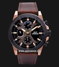 Expedition Modern Classic E 6829 MF LBRBA Black Dial Brown Leather Strap-0