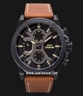 Expedition Modern Classic E 6829 MF LIPBAIV Black Dial Brown Leather Strap-0