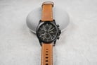 Expedition Modern Classic E 6829 MF LIPBAIV Black Dial Brown Leather Strap-5