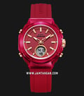 Expedition Ladies E 6831 MH RRGRE Red Digital Analog Dial Red Rubber Strap-0