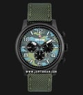 Expedition E 6672 MC NIPGN Chronograph Men Camouflage Dial Green Olive Nylon Strap-0