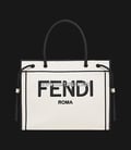 Tas Fendi Large Fendi Roma Shopper Undyed Canvas Shopper-0