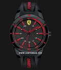 Ferrari Scuderia RedRev 0830245 Men Black Dial Black Rubber Strap-0