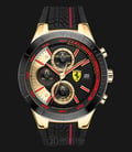 Ferrari 0830298 Chronograph Men Black DIal Rubber Strap-0