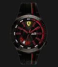 Ferrari Scuderia 0830339 Redrev Black Dial Black Rubber Strap-0