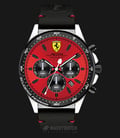 Ferrari 0830387 Pilota Red Dial Black Rubber Strap-0