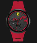 Ferrari 0830396 Fxx Men Black Dial Red Rubber Strap-0