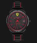 Ferrari Scuderia Pilota 0830421 Men Black Dial Black Rubber Strap-0