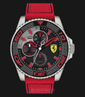 Ferrari 0830469 Kers Xtreme Men Black Dial Red Rubber Strap-0