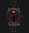 Ferrari 0830479 Scuderia Redrev Black Dial Black Silicone Strap-0