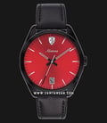 Ferrari Abetone 0830499 Men Red Dial Black Leather Strap-0