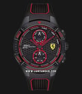Ferrari Scuderia Apex 0830634 Black Dial Black Silicone Strap-0